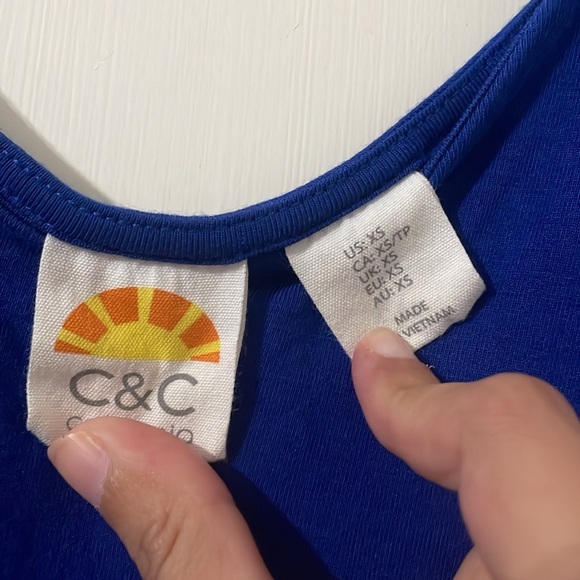 C&C California Blue Sheath Maxi Dress for Cocktail Size XS - Picture 3 of 7